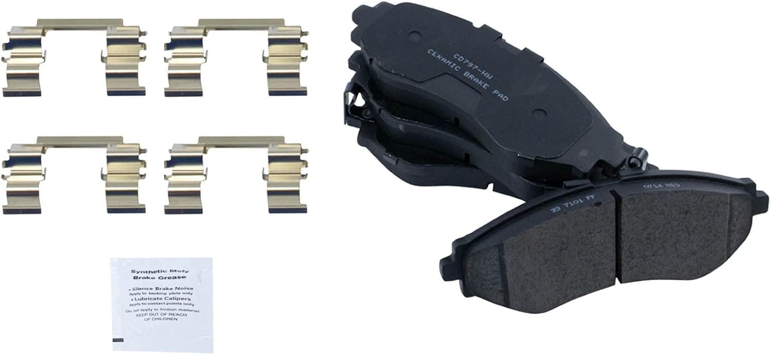 TRQ Performance Front Ceramic Brake Pad and Rotor Set Coated Drilled Slotted Compatible with 2004-2011 Chevrolet Aveo 2007-2011 Chevrolet Aveo5 2013-2015 Spark 2009 Pontiac G3