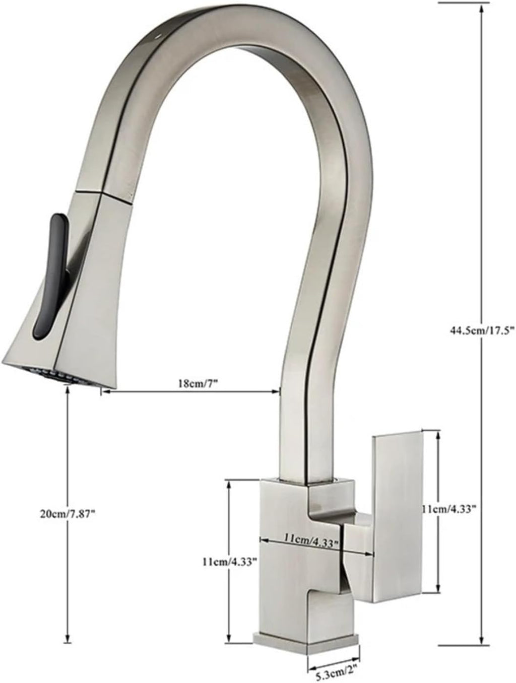 Kitchen Pull-Out Faucets Sink Mixer Two Function Single Handle Hot and Cold Water Crane Deck Mounted(Black Gold)
