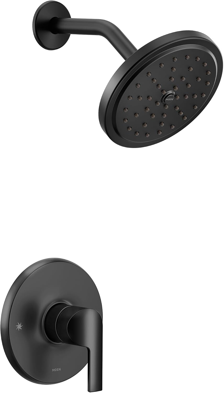 Moen UTS3202BL Doux M-CORE 3-Series 1-Handle Shower Trim Kit, Valve Required, Matte Black