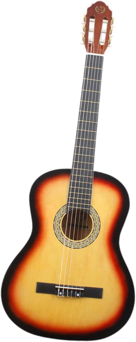 YIJU 39' Wood Classical Guitar Music Instrument Lightweight Full Size 6 Strings Acoustic Guitar for Children Students Boys Girls, Yellow
