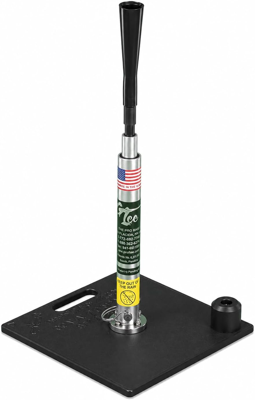 G Tee Classic Baseball/Softball Batting Tee Adjustable | Flexible Rubber Cup & Stainless Steel Aluminum Base | Best Tee for All Ages | Used by Pros | Made in USA 2 Year Warranty