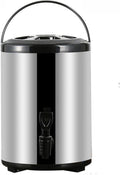 8L/10L/12L Stainless Steel Hot Water Dispenser Kettle Boiler, Milk Tea Bucket Insulated Barrel with Faucet,for Hot Water Or Beverage,12L ()