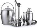 Bar Set 13-Piece Wine and Cocktail Mixing Bar Set–Bartender Kit W/Essential Barware Tools - Stainless Steel Shaker, Ice Bucket, Muddler, Double Sided Jigger/750Ml
