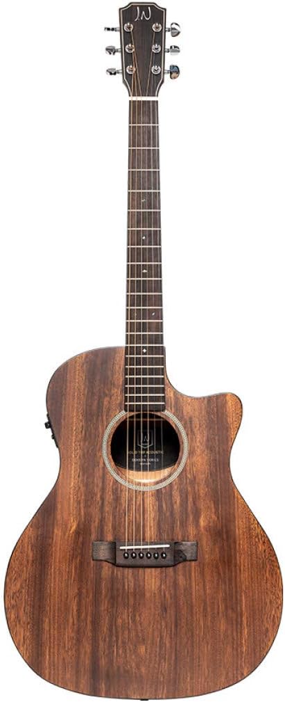 JN Guitars Dovern Series 6 String Acoustic-Electric Guitar, Right, Natural, Full (DOV-ACFI)