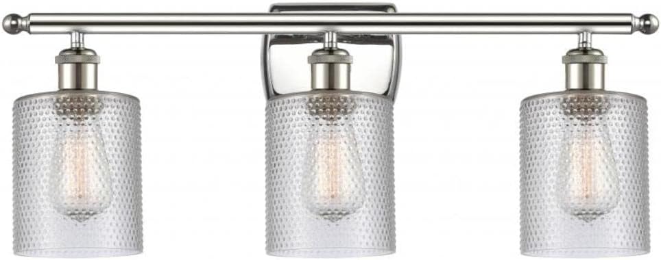 Innovations 516-3W-PN-G112 Transitional Three Light Bath Vanity from Ballston Collection in Polished Nickel Finish