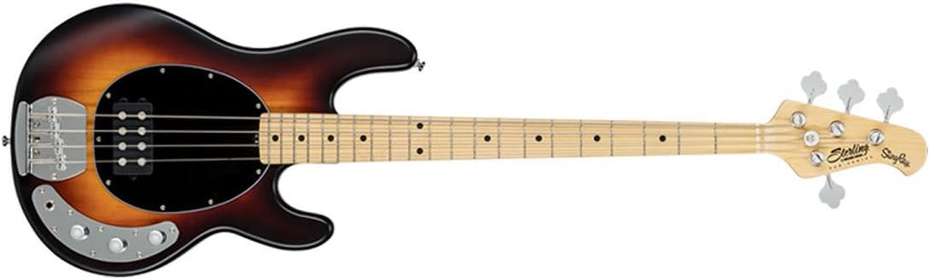 Sterling by Music Man StingRay Ray4 Bass Guitar in Vintage Sunburst Satin