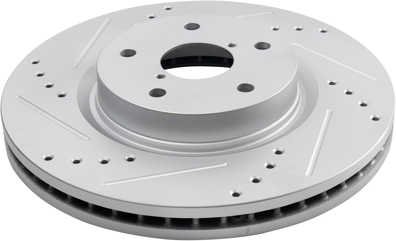 TRQ Performance Front Brake Pad and Rotor Set Ceramic Coated Drilled Slotted Compatible with 2006-2007 Subaru B9 Tribeca 2008-2014 Tribeca 2015-2019 Legacy Outback 2015-2021 WRX