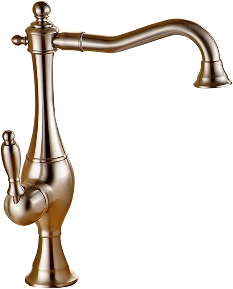 Kitchen Faucets 360 Rotate Kitchen Mixer Tap Cold Hot Water Crane Sink Taps Basin Faucet(Brushed Nickel)