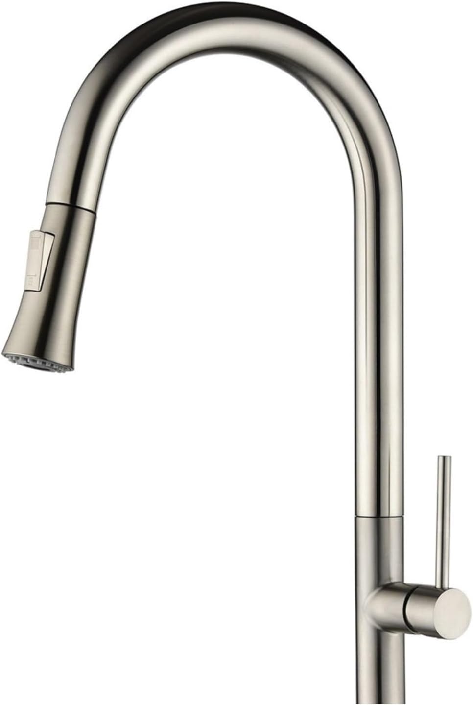 Pull Out Kitchen Sink Water Tap Single Handle Cold and Hot Water Mixer Tap 360 Rotation Kitchen Faucet(Brushed)