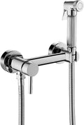 Handheld Bidet Sprayer for Toilet Brass Bathroom Cloth Diaper Set with Cold and Hot Water, Wall Mounted Kit for Feminine Hygiene,Brushed Gold(Chrome)