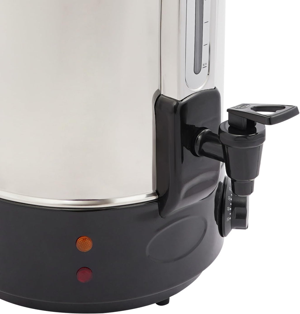 Commercial Coffee Urn, 1800W 28L/7.4Gal Stainless Steel Hot Coffee Dispenser with Faucet for Hot Beverage Tea Chocolate, Adjustable Temperature 86-248℉ (Black)