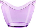 ice buckets 8L Acrylic Ice Bucket Tub Oval Storage Champagne Bottles For Drinks And Parties(Purple)