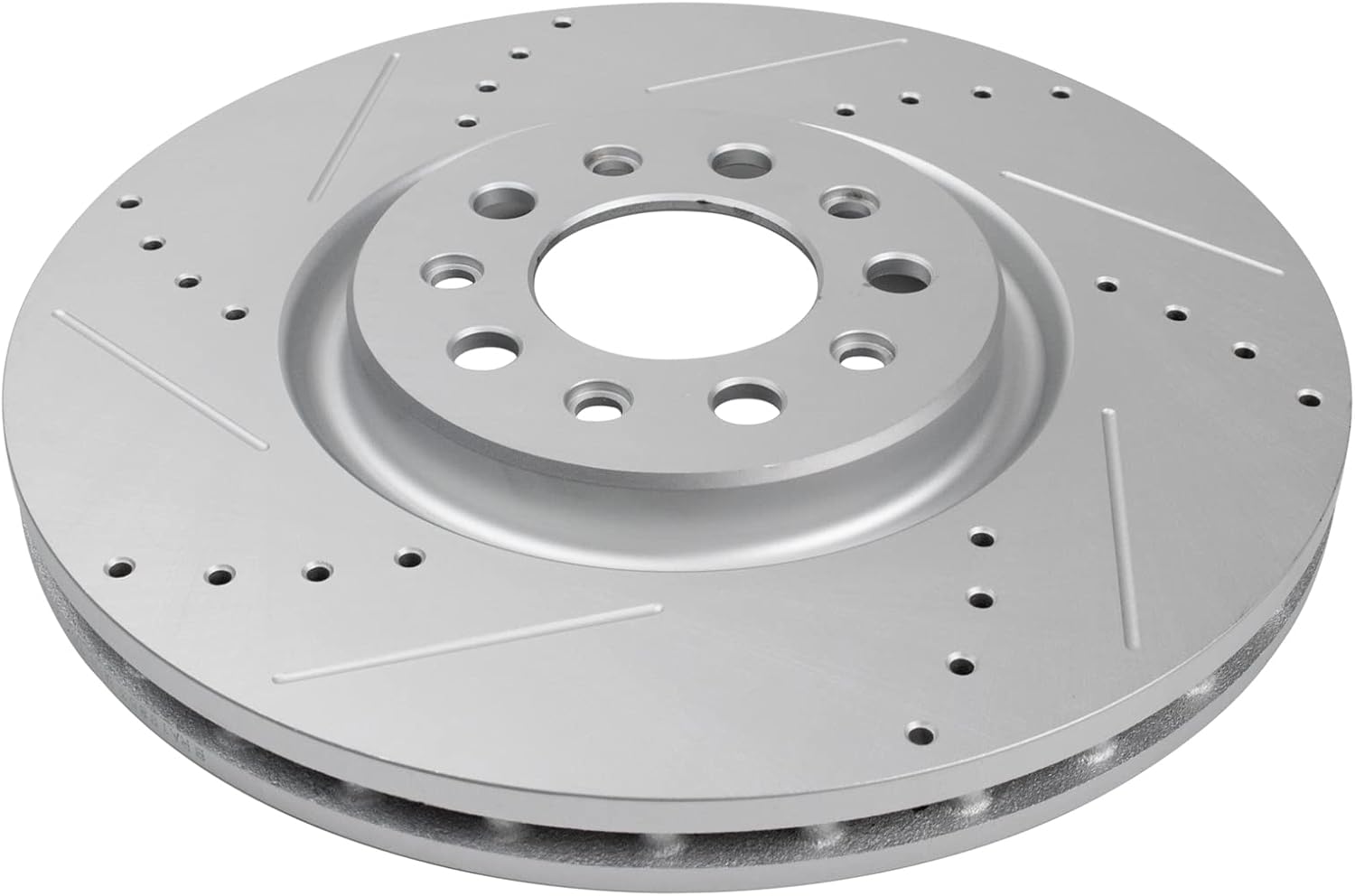 TRQ Performance Front Brake Pad and Rotor Set Ceramic G Coated Drilled Slotted Rotors Compatible with 2016-2021 Jeep Cherokee