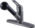 Kingston Brass KB7000SP Single-Handle Pull-Out Kitchen Kitchen Faucet, Black Stainless