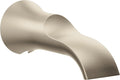 Moen S3836BN Doux 1/2-Inch Slip Fit Connection Non-Diverting Tub Spout, Brushed Nickel