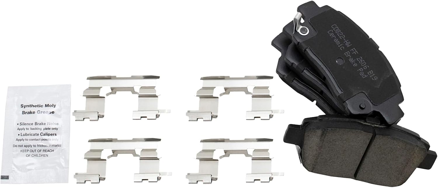 TRQ Performance Front Brake Pad and Rotor Set Ceramic Drilled Slotted Coated Rotors Compatible with 2004-2009 Toyota Prius