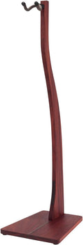 Zither Wooden Guitar Stand - Handcrafted Solid Padauk Wood Floor Stands Best for Acoustic, Electric and Classical Guitars, Made in USA