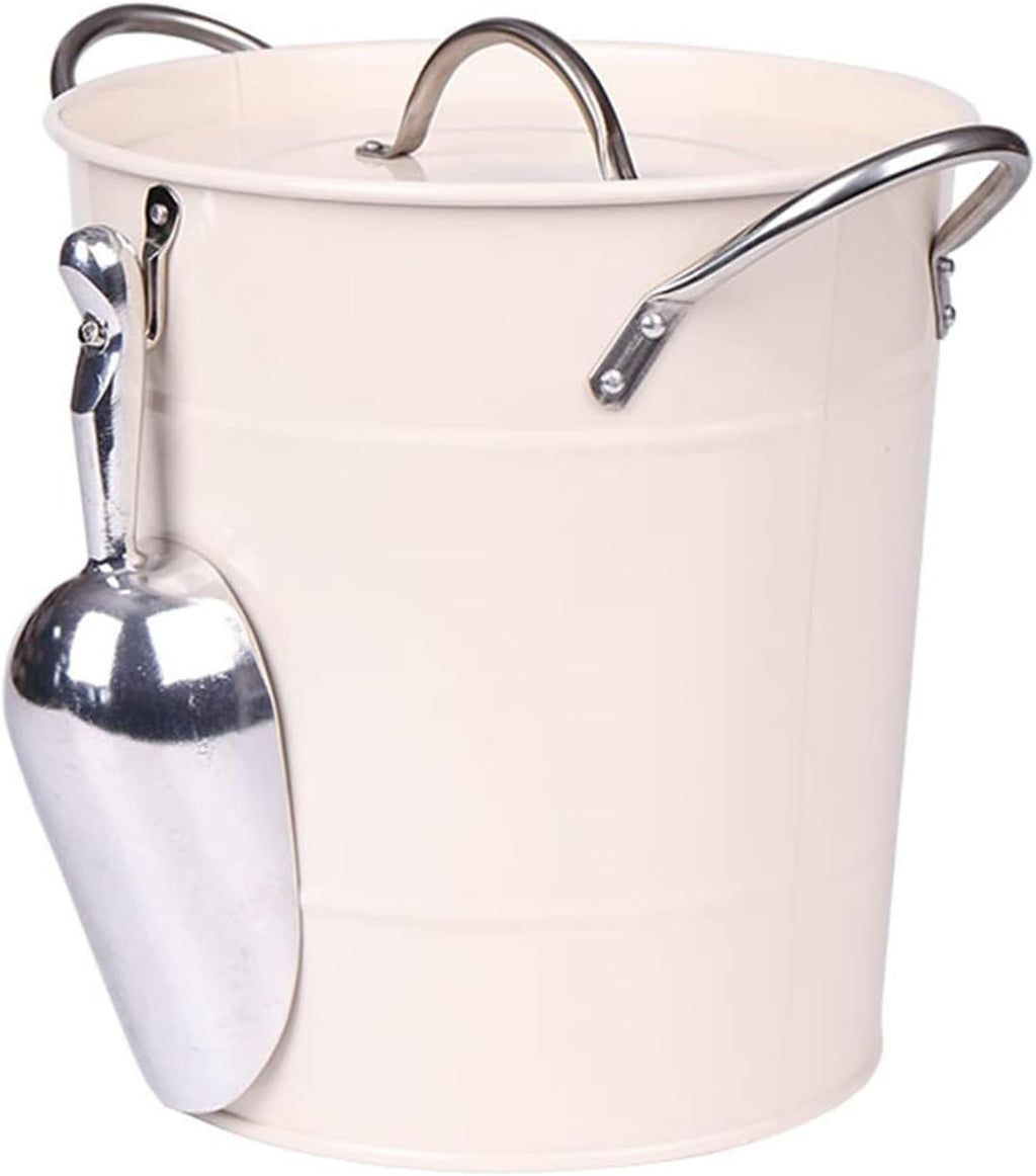 Ice Bucket with Lid and Ice Tongs,3.5L Metal Double Wal Ice Bucket Set,Home Kitchen Gifts with Lid,Modern Ice Buckets for Parties,Ice Bucket