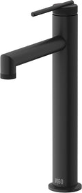 VIGO Sterling Single-Handle Single-Hole Mount Vessel Bathroom Sink Faucet, 11-Inch, Matte Black, Modern Design, Solid Brass, 1.2 GPM WaterSense & Ceramic Disc Valve, Corrosion-Resistant