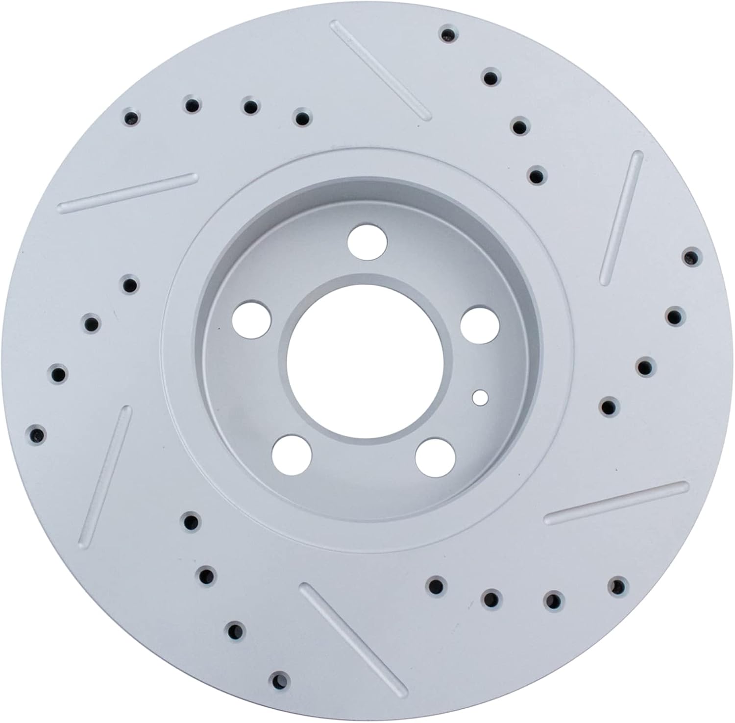 TRQ Performance Front Brake Pad and Rotor Set Ceramic Coated Drilled Slotted Rotors Compatible with 1999-2010 Volkswagen Beetle 1999-2006 Golf 1999-2005 Jetta