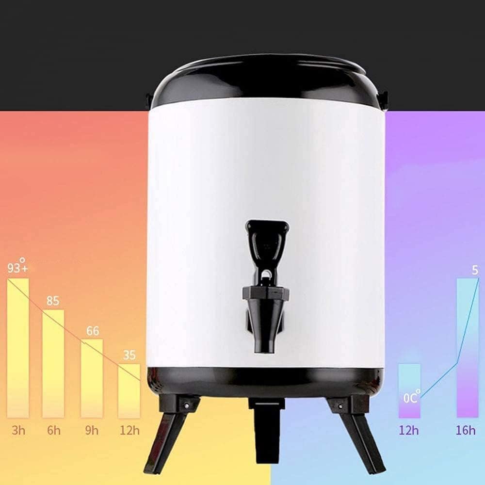 Stainless Steel Hot and Cold Water Dispenser Urn Boiler - Portable Large Capacity Sealing Teapot with Faucet for Catering, Office, Hotels, Party