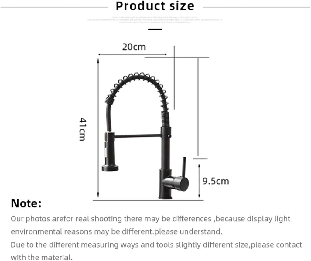 Kitchen Faucet Hot and Cold Spring Brass 360° Rotating Sink Tap Two Function Spray(Brushed Nickel)