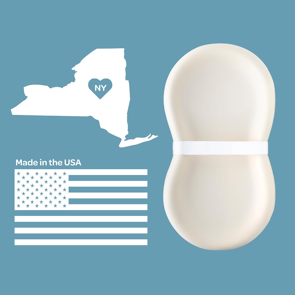 Keekaroo Peanut Changer Baby Vanilla – The Original - Easy-to-Clean Changing pad and The only Shell Over Foam, Fully Water Repellant, Wipeable Diaper pad, Wipe-Clean Changing pad