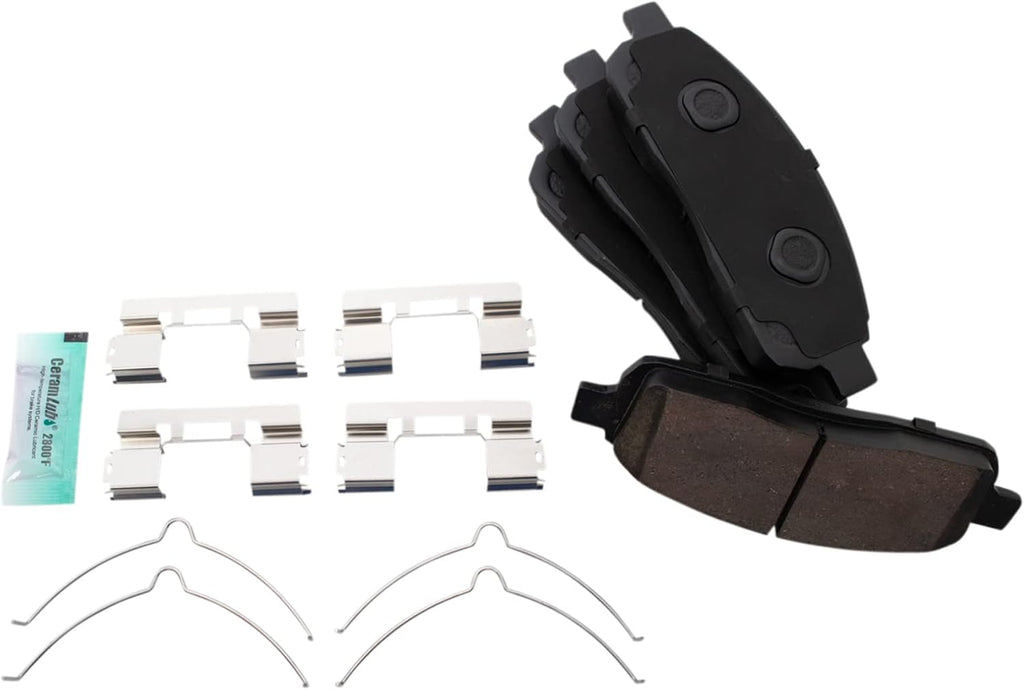 TRQ Performance Front Brake Pad and Rotor Set Ceramic G Coated Drilled Slotted Vented Rotors Compatible with 2009 Ford F-150