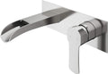 VIGO Cornelius Waterfall Single-Handle Two-Hole Wall Mount Bathroom Sink Faucet, Brushed Nickel, Modern Design, Solid Brass, 1.2 GPM WaterSense & Ceramic Disc Valve, Corrosion-Resistant - VG05004BN
