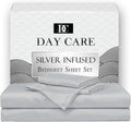 Day Care® Silver Infused Luxury 4 Pcs. Bed Sheet Set – 18' Deep Pocket Fit, Ultra Soft Cooling Fabric, Breathable & Long-Lasting Freshness (Silver, Full XL(54x80)