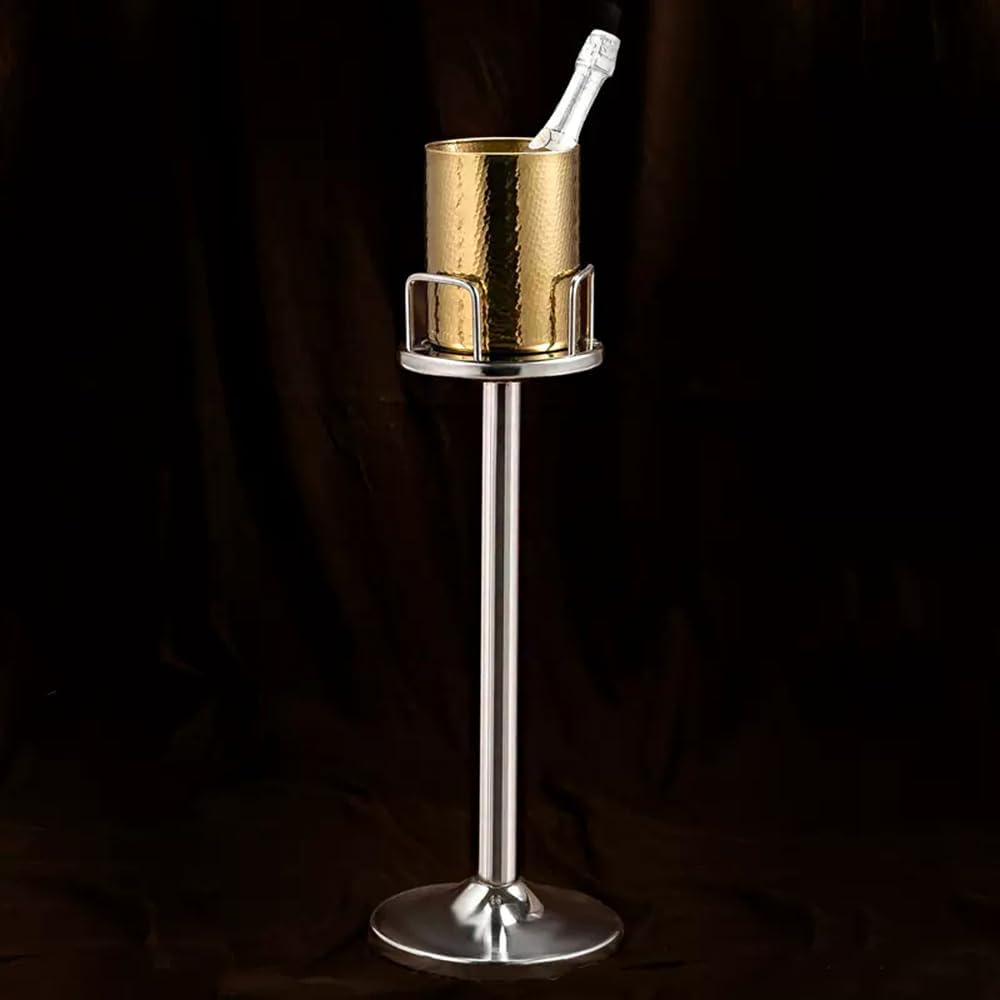 GAGALU Floor-Standing Stainless Steel Champagne Bucket Set, Housewarming Decoration, Bar KTV Christmas Family Kitchen Party Ice Bucket,K