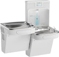 Elkay LZSTL8WSAP-PF Enhanced Filtered Bottle Filler & Bi-Level ADA Cooler Refrigerated Arctic White PFOA/PFOS & Lead Reducing Drop Down Wrapper