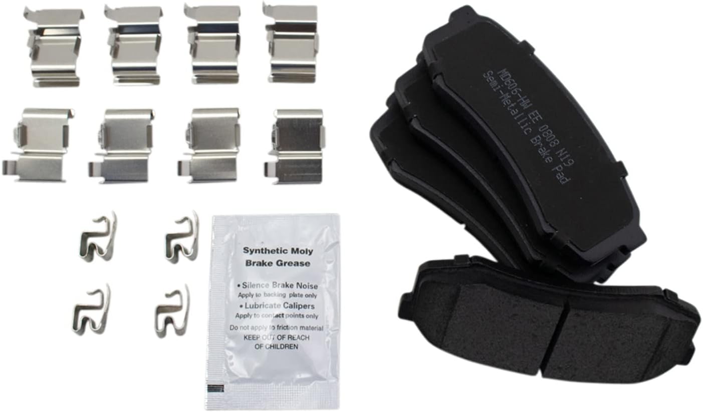 TRQ Front and Rear Performance Brake Pad & Rotor Kit, with Chemical Kit Semi-Metallic Premium G-Coated Compatible with 2010-2022 Lexus GX460 Toyota 4Runner