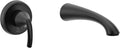 Glyde Matte Black Single Handle Wall Mount Tub Filler High Flow Tub Faucet with 10' Spout Reach, WT371BL