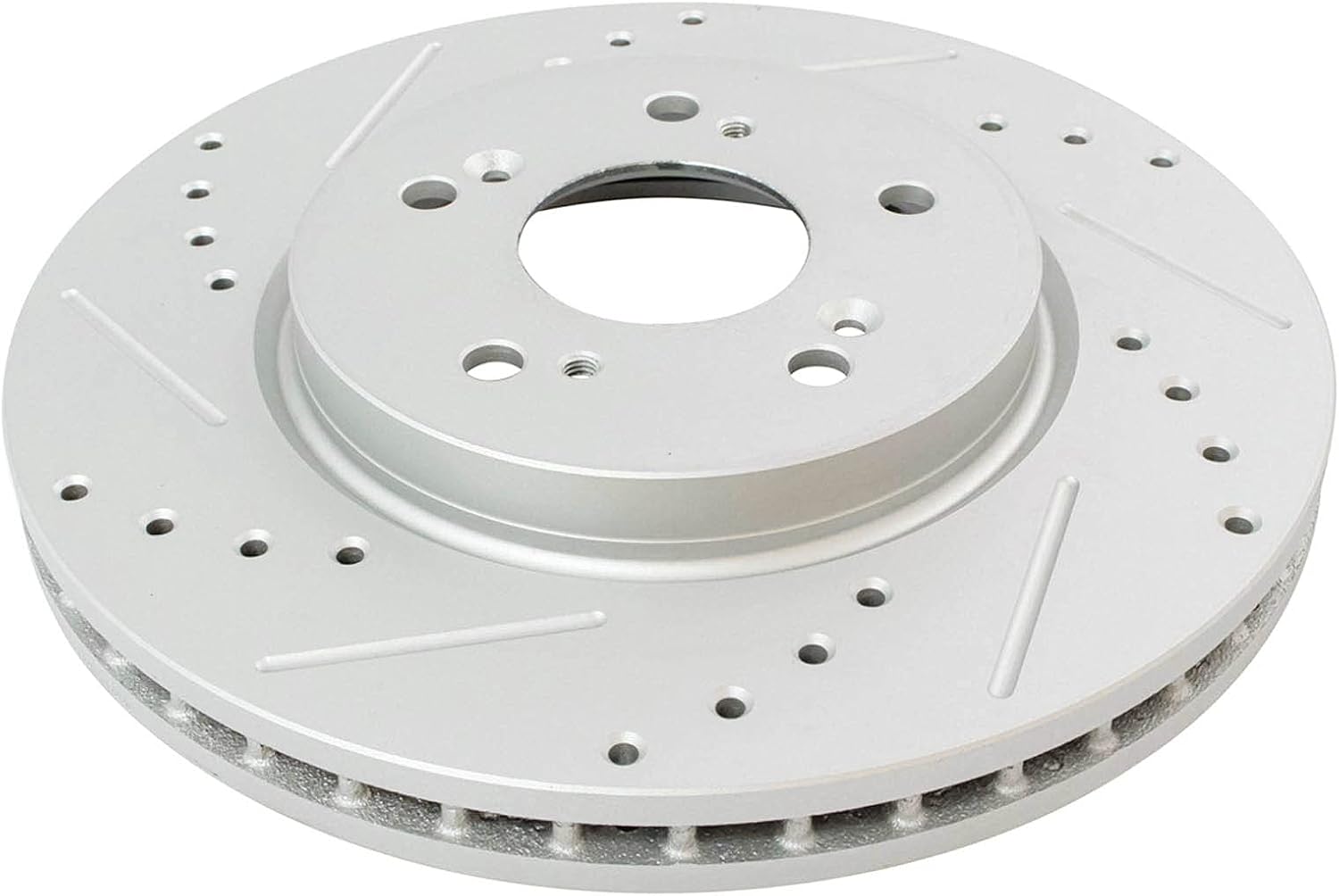 TRQ Performance Front Brake Pad and Rotor Set Ceramic Coated Drilled Slotted Rotors Calipers Compatible with 2007-2012 Acura RDX 2010-2011 Honda Accord Crosstour 2007-2011 CR-V