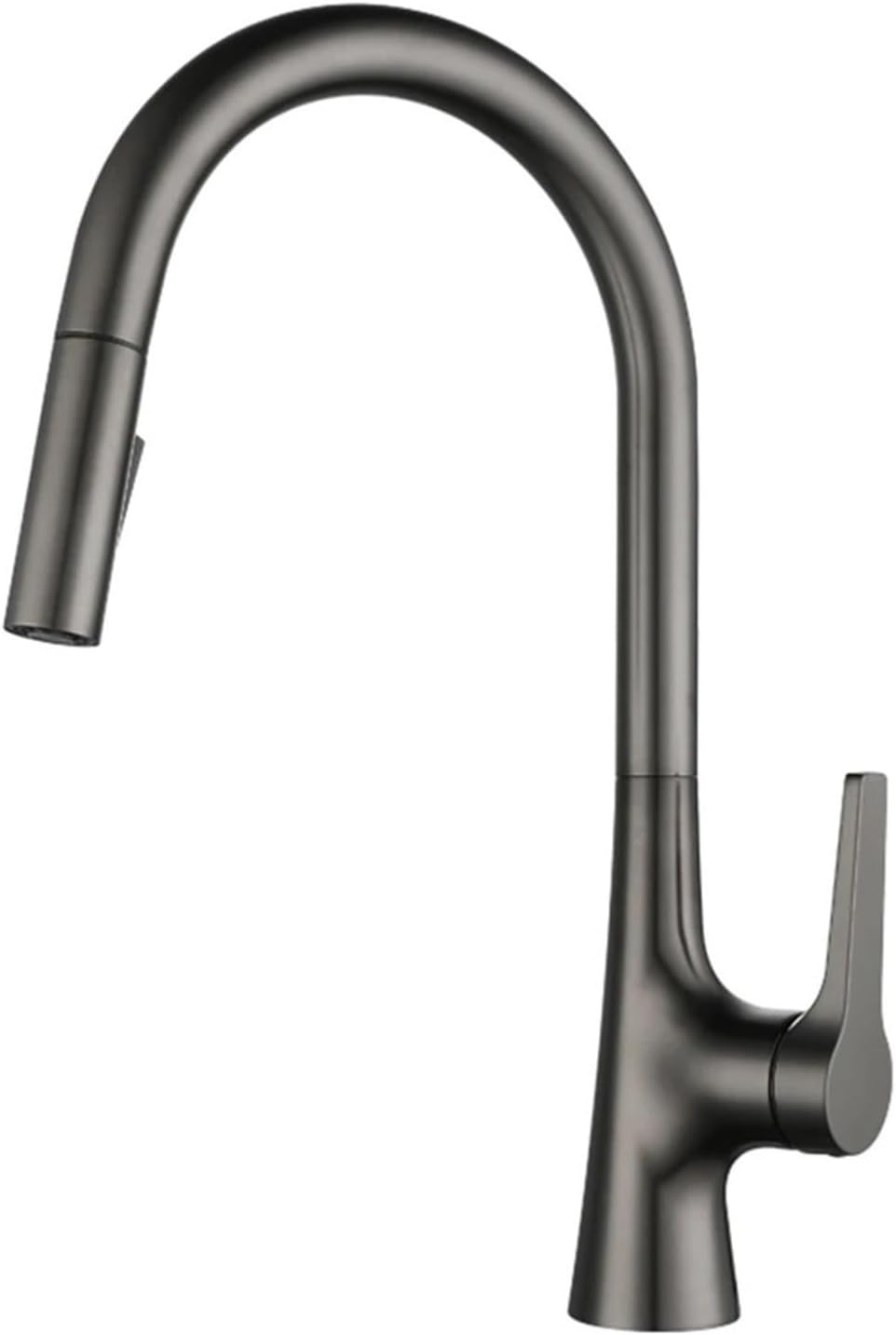 Brass Deck Mounted 360 Degree Rotation Kitchen Pull Out Brass Faucet Hot and Cold Water Sink Taps(Brushed Gold)