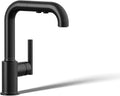 KOHLER Purist Pull-out kitchen sink faucet with three-function sprayhead