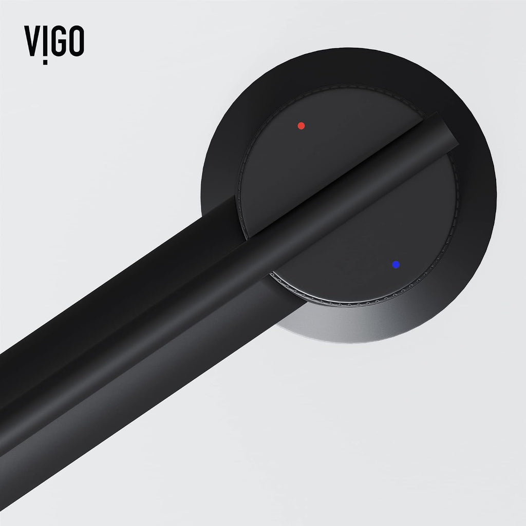 VIGO Sterling Single-Handle Single-Hole Mount Bathroom Sink Faucet, 7-Inch, Matte Black, Modern Design, Solid Brass, 1.2 GPM WaterSense & Ceramic Disc Valve, Corrosion-Resistant