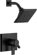 Delta Faucet Pivotal 17 Series Dual-Function Shower Faucet, Shower Trim Kit, 5-Spray H2Okinetic Shower Head, Matte Black T17299-BL (Valve Not Included)