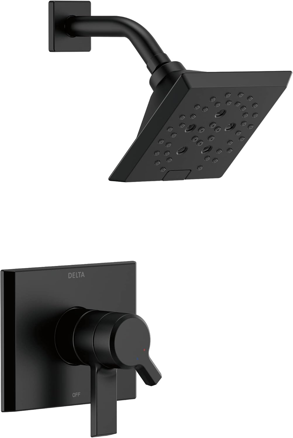 Delta Faucet Pivotal 17 Series Dual-Function Shower Faucet, Shower Trim Kit, 5-Spray H2Okinetic Shower Head, Matte Black T17299-BL (Valve Not Included)