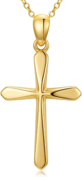 18K Gold Cross Pendant for Women Gold Cross Necklace 18K Gold Jewelry Religious Gift