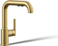 KOHLER Purist Single-hole Kitchen Sink Faucet With 7-in Pull-out Spout