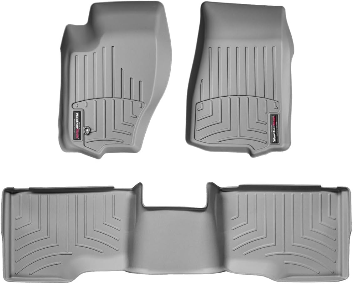 WeatherTech Custom Fit FloorLiners for Jeep Commander, Grand Cherokee, 1st & 2nd Row (46013-1-2), Grey