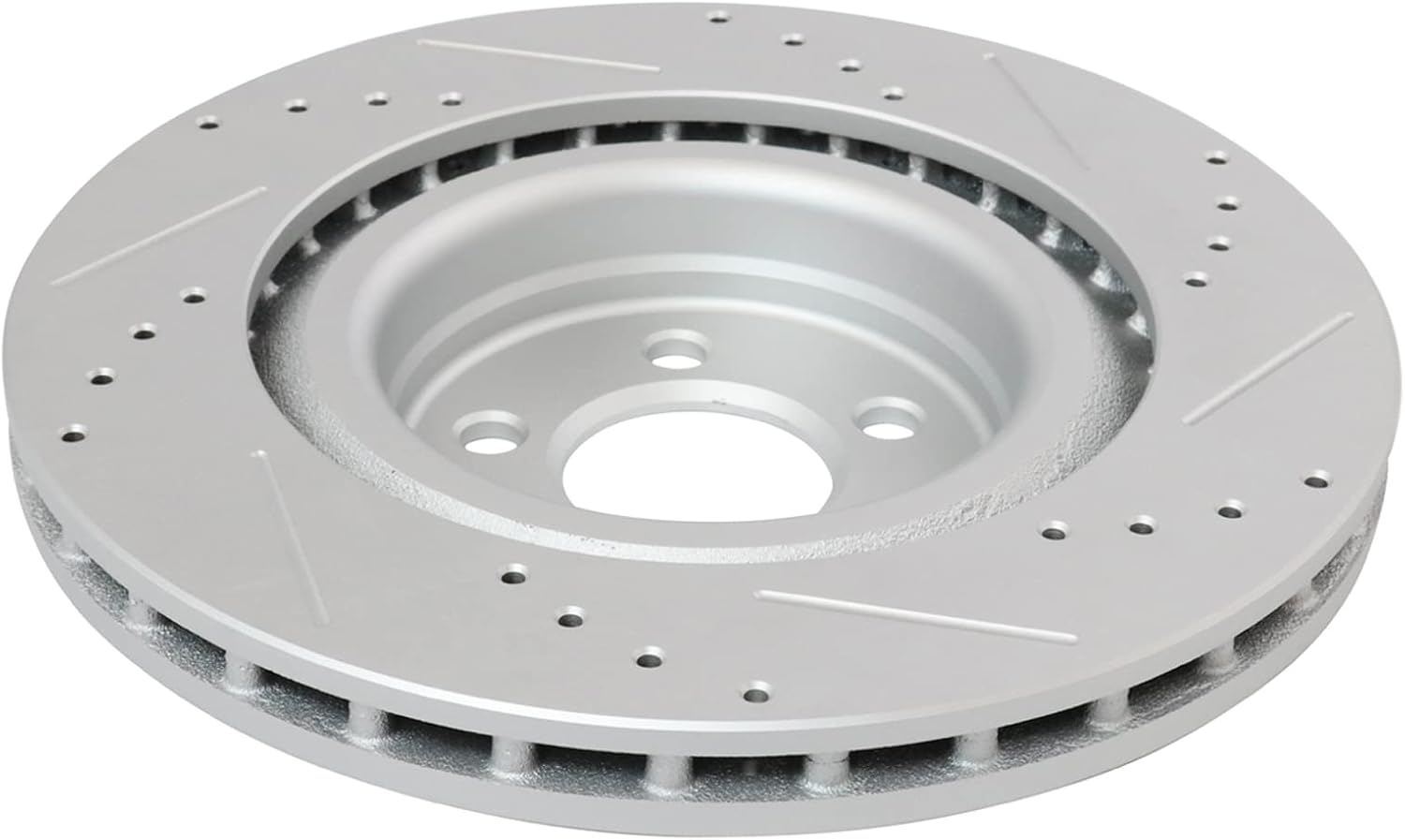 TRQ Performance Front Brake Pad and Rotor Set Ceramic Coated Drilled Slotted Vented Rotors Compatible with 2005-2014 Chrysler 300 2006-2019 Dodge Challenger 2006-2018 Charger 2006-2008 Magnum