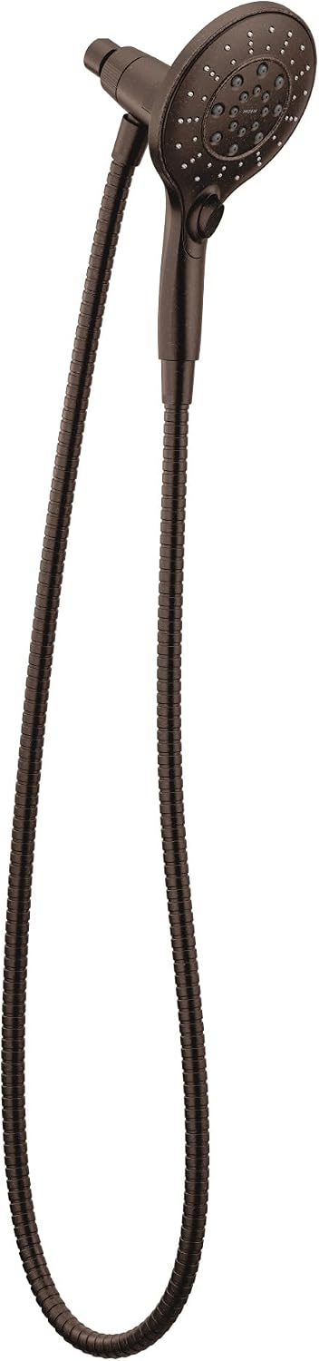Moen Engage Magnetix Six-Function 5.5-Inch Handheld Showerhead with Magnetic Docking System, Oil Rubbed Bronze, 3662EPORB