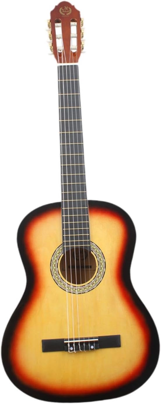 YIJU 39' Wood Classical Guitar Music Instrument Lightweight Full Size 6 Strings Acoustic Guitar for Children Students Boys Girls, Yellow