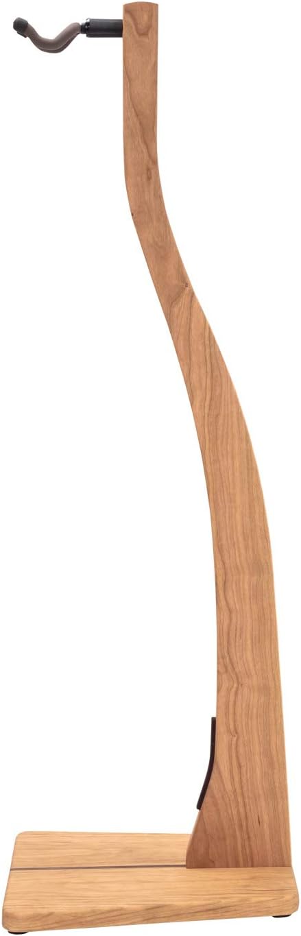Zither Wooden Guitar Stand - Handcrafted Solid Cherry Wood Floor Stands Best for Acoustic, Electric and Classical Guitars, Made in USA