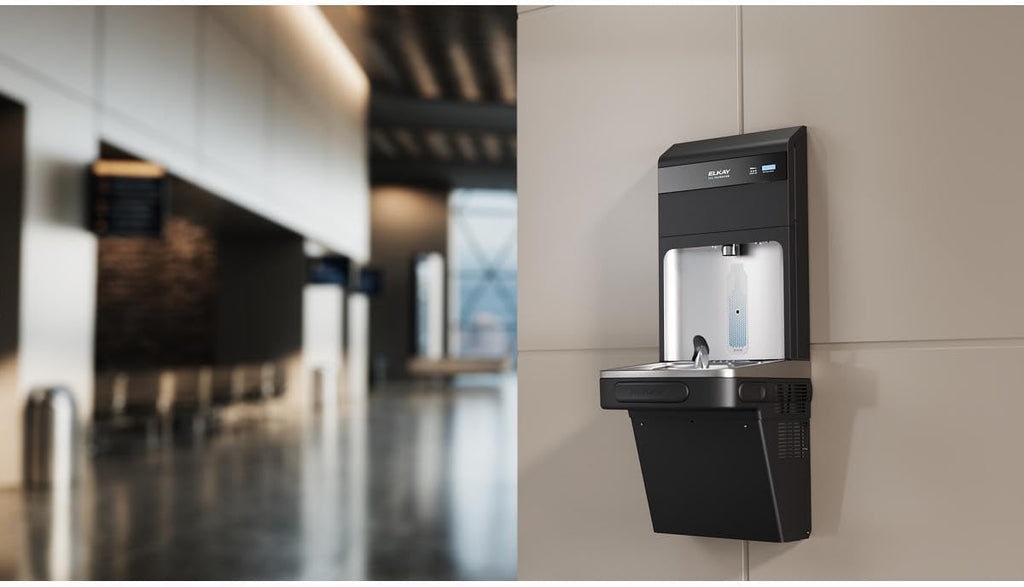 Elkay Pro Filtration LZS8WSBPRO-UV Bottle Filling Station & Single ADA Cooler Refrigerated Black UV Filtration
