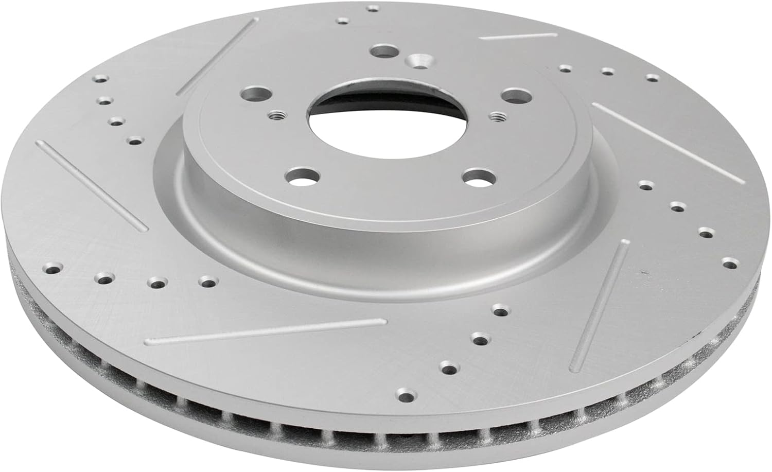 TRQ Performance Front Brake Pad and Rotor Set Ceramic G Coated Slotted Drilled Rotors Compatible with 2017-2020 Honda CR-V