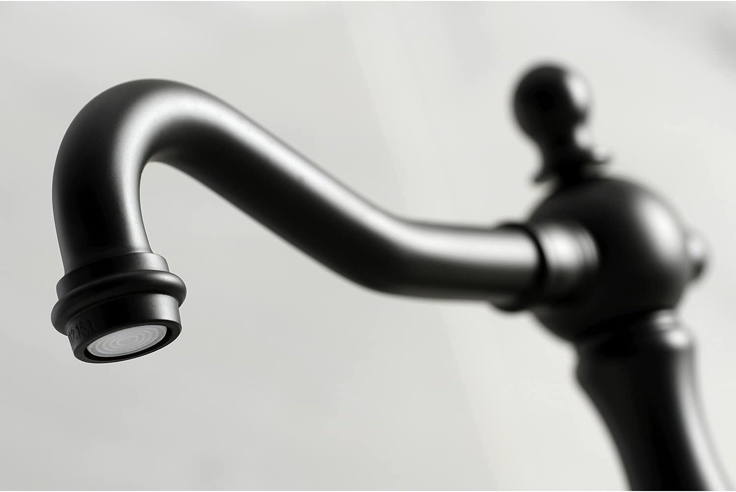 Kingston Brass KS1970AX Heritage Widespread Bathroom Faucet, Matte Black,8 x 7.56 x 7.44